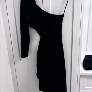 Le Chateau Black One-Shoulder Dress
